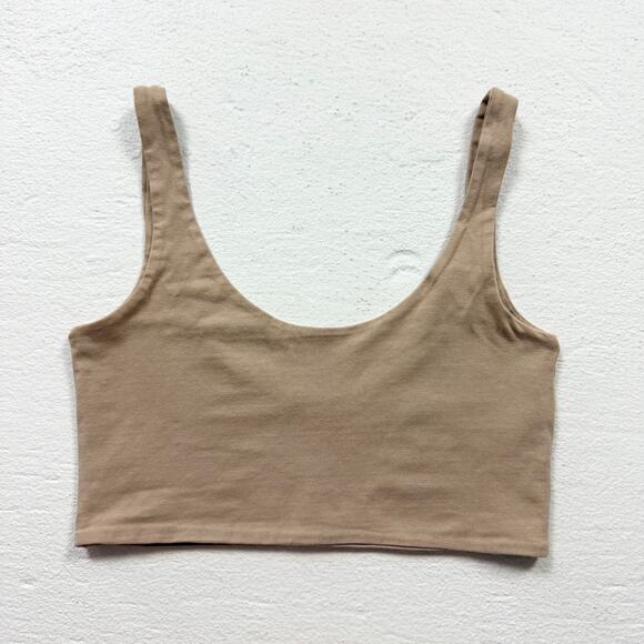 Cotton On Tan Double Lined Crop Tank Bralette, Size 2XS - Picture 1 of 5